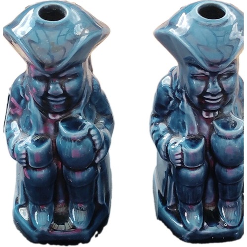 Vintage blue ceramic toby jug - vintage,
