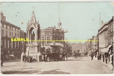 Maidstone 1906 TRAM in High STREET SCENE, Carts, People etc, Kent Postcard