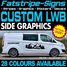 to fit FORD CUSTOM LWB GRAPHICS STICKERS DECALS CAMPER VAN MOTORHOME
