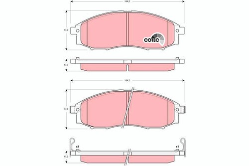 Gdb3340 brake pad set - brake, disc