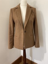 HOBBS (LILLIE) LIGHT BROWN JACKET CAMEL /WOOL MIX Size UK10