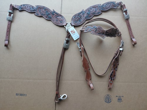Western leather headstall - western,