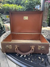 Globe-Trotter Vintage Brown Leather Suitcase 'The World's Most Famous Suitcase '
