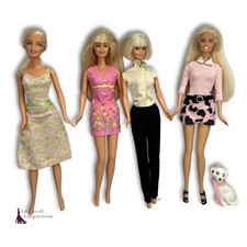 Barbie 1990s Doll Bundle - Chic, Pretty Flowers, Pilot And Spot Scene