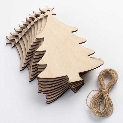 10pcs christmas tree wooden - tree,