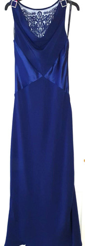 Navy blue satin prom - navy,