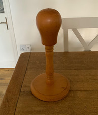 Vintage Milliners Turned Wood Hat Block Stand