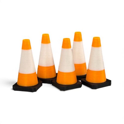 Traffic cones orange - traffic, orange/white