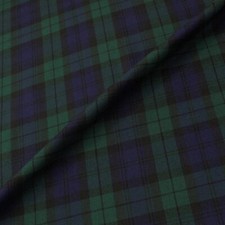 Check Tartan Fabric Blackwatch Pattern Polyviscose | 59" (150cm) Wide | Metre