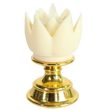 Lotus Lamp with LED Beautiful Golden Base for Meditation and Reflection