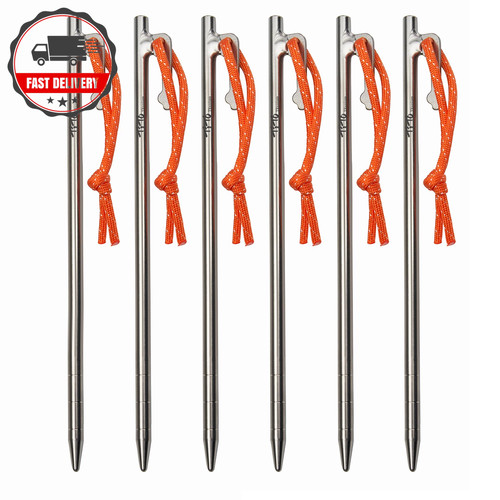 Titanium alloy tent pegs - titanium,