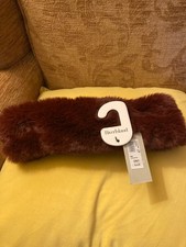 River Island red fun fur