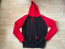 Men’s Thorpe Park Saw The Ride Hoodie Black Red Size Large