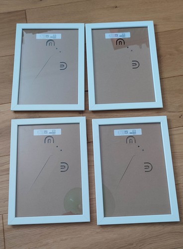 Four used white ikea fiskbo - four,
