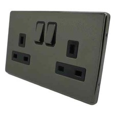 5 X SCREWLESS POLISHED BLACK