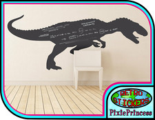 Dinosaur Blackboard E Sticker Wall Poster Kids Bedroom Nursery Play Chalkboard