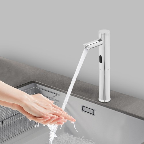 Touchless bathroom sink faucet - bathroom,