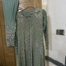 Asian Dress bridal  Green