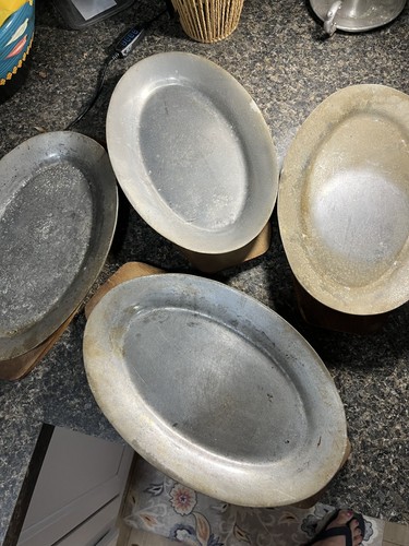 Aluminum sizzle steak platters - aluminum,