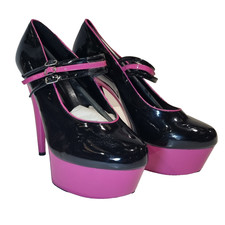 Court Shoes Black & Pink 6
