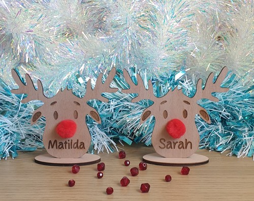 Personalised wooden reindeer - personalised,