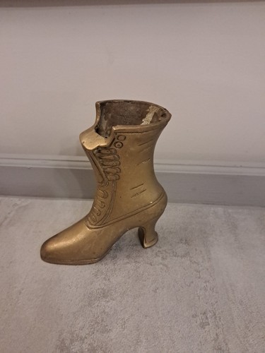 Vintage brass shoe - , boot