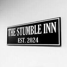 Personalised Pub Bar Sign Family Name Plaque Man Cave Wooden Home Bar 3D effect