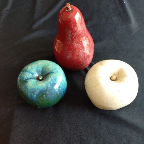 Apples pear ceramic fruit - ceramic,