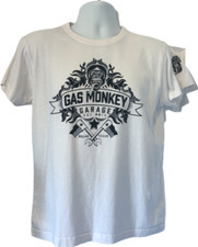 Official Genuine White Merch Gas Monkey T-Shirt Size Small