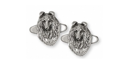 Collie cufflinks jewelry - collie,
