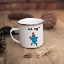 Mr Men Enamel Mug Mr Busy 10oz