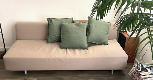 Double futon sofa bed beige - double,