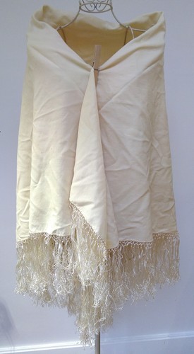 Antique 1920s fine wool shawl - fine,