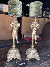 Pair Of Large Brass Table