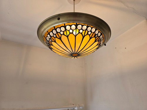 Pair tiffany style stained - style,