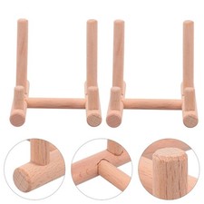 2pcs Plate Stands Wooden