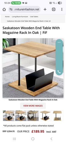 Wooden end table - end, with