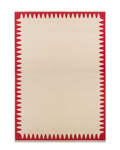 Scandinavian red swedish kilim - swedish,