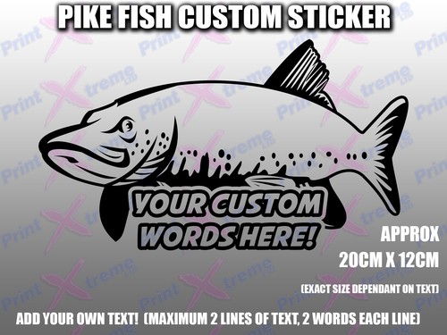 Pike fishing sticker decal - sticker,,