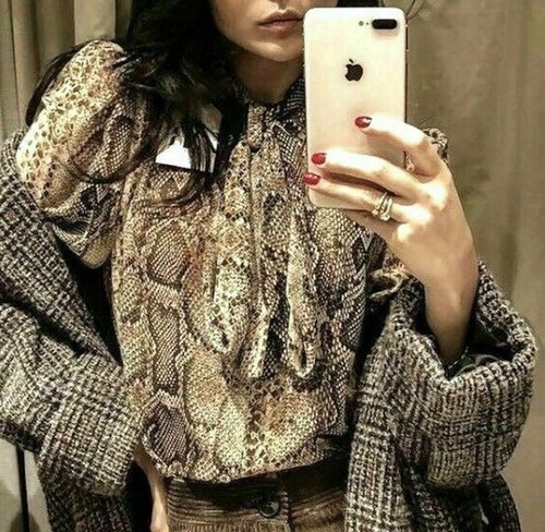 Zara snake print chiffon - print,