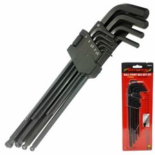 Neilsen 9pc Extra Long Metric Ball Point Hex Allen Key Set Allan Alan 1.5 - 10mm