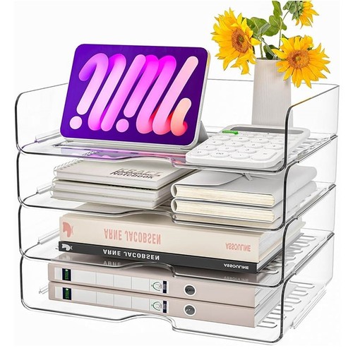 Desk letter tray set acrylic - desk,