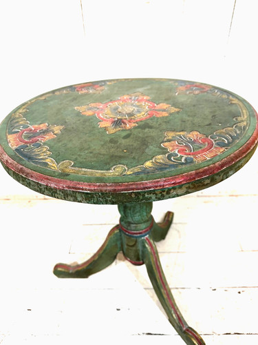 Mid century hand painted folk - hand,