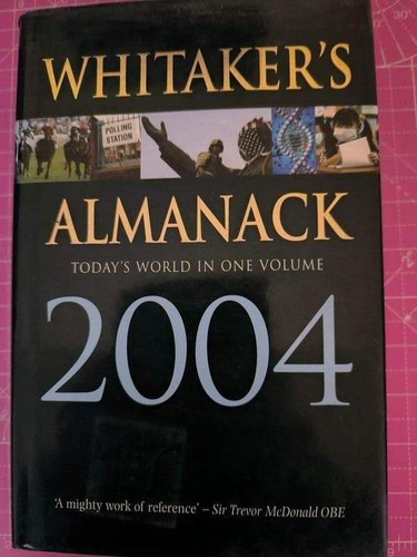 The whitakers almanac 2004 - whitakers,
