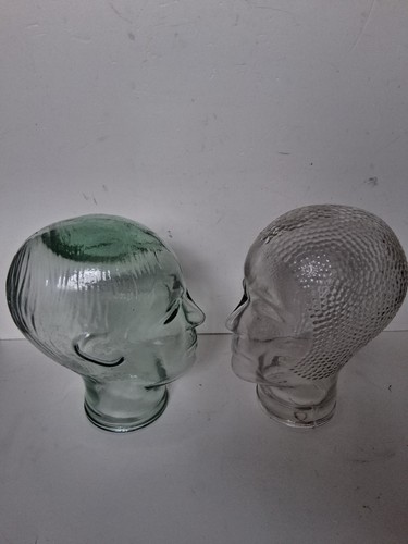 Vintage glass mannequin heads - glass,
