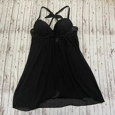 Marilyn Monroe Intimates Womens Chemise Lingerie Slip Size Small S Black Lace