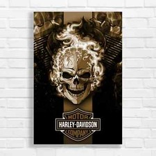 Flaming Skull Harley-Davidson