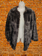 VINTAGE CHOCOLATE SIZE MEDIUM COAT JACKET FAUX FUR OCCASION WINTER CASUAL WOMENS
