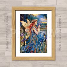 Iris the Blue Fairy print. A4
