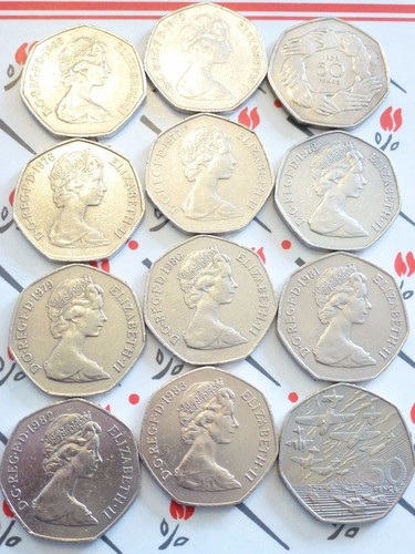 Birth year large old 50p - birth, large/old
